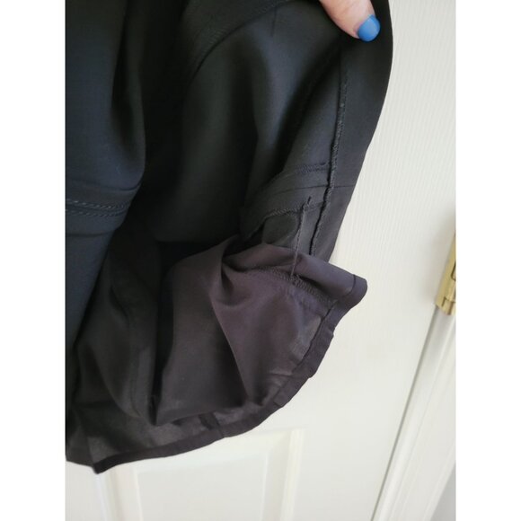 Badgley Mischka Black wool blend dress size 12 guest Party Cocktail - Picture 5 of 8